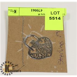 STERLING SILVER 925 HEART NECKLACE