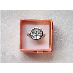 8)  SILVER TONE AND LAB CREATED WHITE