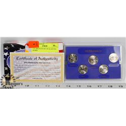 U.S. 2002 STATE SET OF QUARTERS IN BOX