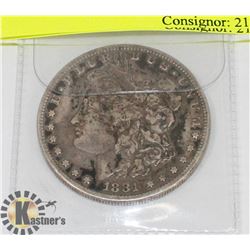 U.S. 1881 SILVER MORGAN $1 COIN
