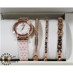 NEW ANNE KLEIN CERAMIC WATCH & BRACELET SET