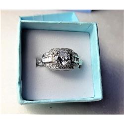 16)  ART DECO LAB CREATED WHITE