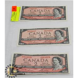 1954 CANADA $2 BILLS