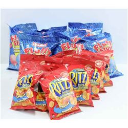 BOX WITH MINI RITZ SANDWICHES AND FLUFFY STUFF