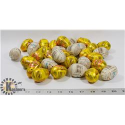 BAG OF ASSORTED CHOCOLATE EGGS.