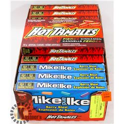 LOT OF HOT TAMALIES & MIKE AND IKES CANDY