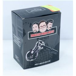 TRAILER PARK BOYS 6" GLASS BUBBLER WATER PIPE