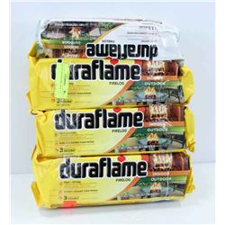 LOT OF 4 DURAFLAME LOGS