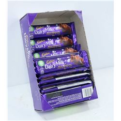 FLAT OF DAIRY MILK CHOCOLATE BARS.