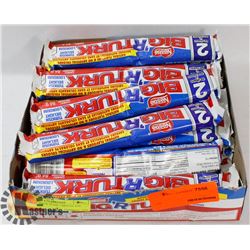 BOX OF BIG'R TURK CHOCOLATE BARS.
