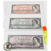 Image 1 : 1954 CANADIAN BILLS, $2, $5 & $10