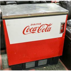 1960S COCA COLA COOLER W/ ORIGINAL PAINT, WORKING