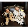 Image 1 : PAIR OF PORCELAIN NATIVE GIRL DOLLS