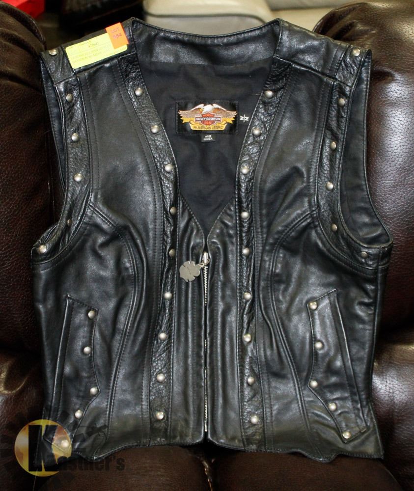 GENUINE LEATHER HARLEY DAVIDSON WOMENS VEST