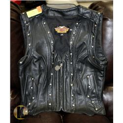 GENUINE LEATHER HARLEY DAVIDSON WOMENS VEST
