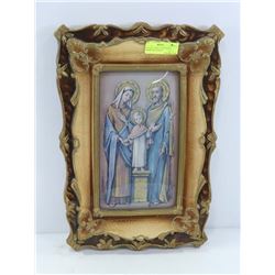 VINTAGE LIGHT-UP RELIGIOUS FRAMED PICTURE OF