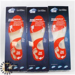 3 PAIRS OF NEW GEL GENIE INSOLES MEN'S SZ L 7-13