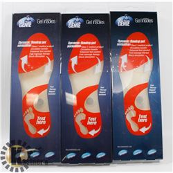 3 PAIRS OF NEW GEL GENIE INSOLES MEN'S SZ L 7-13