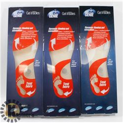 3 PAIRS OF NEW GEL GENIE INSOLES MEN'S SZ L 7-13