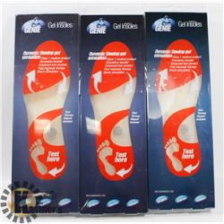 3 PAIRS OF NEW GEL GENIE INSOLES MEN'S SZ L 7-13