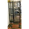 Image 1 : METAL AND GLASS SHELVING UNIT, 27 X 14 X 68