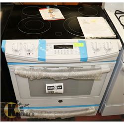 GE WHITE 30" SLIDE CLEAN DESIGN CERAMIC TOP