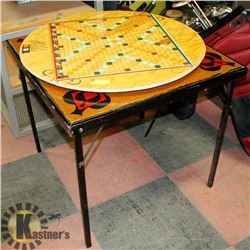 HAND PAINTED GAMES TABLE ( POKER & SCRABBLE)