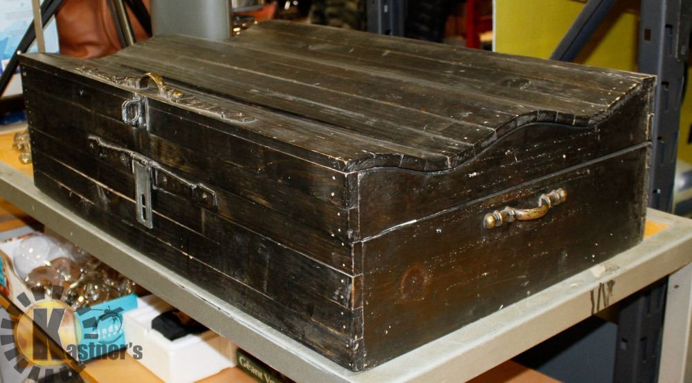 UNUSUAL HANDCRAFTED CURVED TOP TRUNK