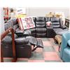 Image 2 : NEW BORDEAUX BLACKBERRY LEATHERETTE SECTIONAL