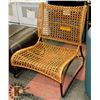 Image 1 : METAL AND WICKER ACCENT CHAIR, 28" WIDE