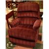 Image 1 : DARK PINK FABRIC LAZYBOY RECLINER, 34" WIDE