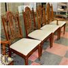Image 1 : LOT OF 4 VINTAGE STYLE DINING CHAIRS