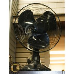 16 INCH OSCILLATING TABLE FAN - ALL BLACK, S