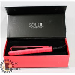 SOLEIL MINI PINK FLAT IRON WITH CERAMIC PLATES