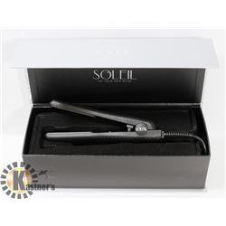 SOLEIL MINI BLACK FLAT IRON WITH CERAMIC PLATES