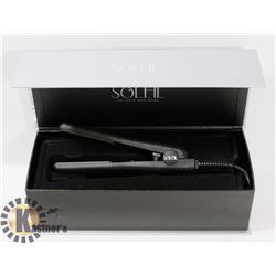 SOLEIL MINI BLACK FLAT IRON WITH CERAMIC PLATES