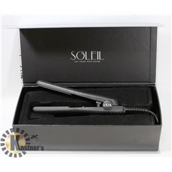 SOLEIL MINI BLACK FLAT IRON WITH CERAMIC PLATES