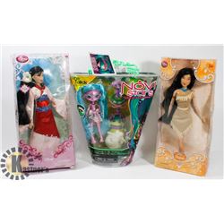LOT OF THREE MISCELLANEOUS DOLLS:  DISNEY'S MULAN