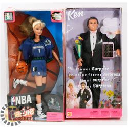 LOT OF TWO BARBIES:  "NBA TIMBERWOLVES BARBIE"