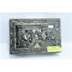 ANTIQUE EMBOSSED GERMAN BISCUIT TIN.