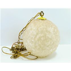 MID CENTURY MODERN HANGING BALL SWAG LAMP FROM