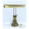 Image 1 : ANTIQUE BRASS ADJUSTABLE PIANO LAMP.