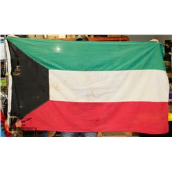 ANTIQUE LINEN SAILING SHIP FLAG.