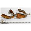 Image 1 : SET OF SILVER SPURS W/TOOLING & ROWELS