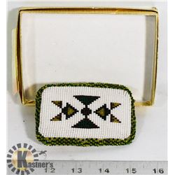 BEADED NATIVE BELT BUCKLE