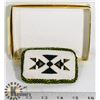 Image 1 : BEADED NATIVE BELT BUCKLE
