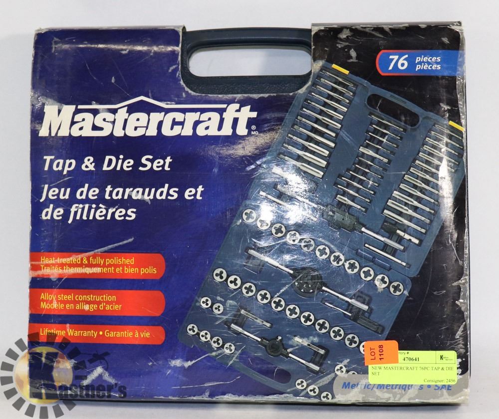 NEW MASTERCRAFT 76PC TAP & DIE SET