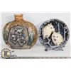 Image 1 : PAIR OF CERAMIC WOLF ORNAMENTS, 8" & 9"