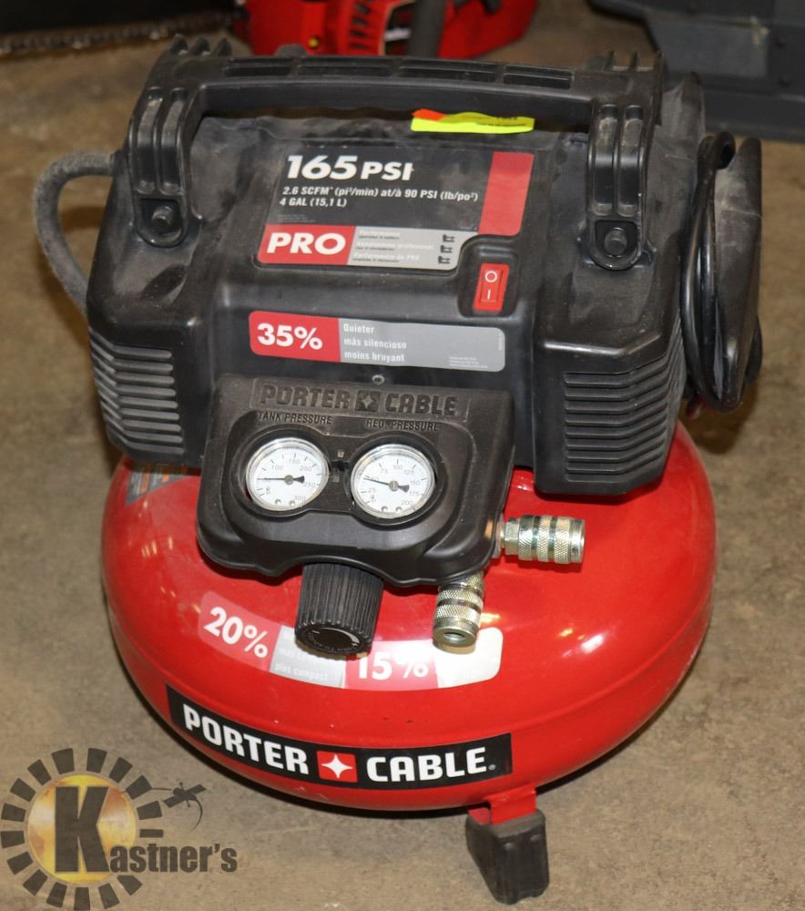 165 PSI PORTER CABLE 4 GALLON COMPRESSOR