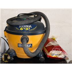 RONA 6.5 GAL. 3HP SHOP VAC W/BAGS